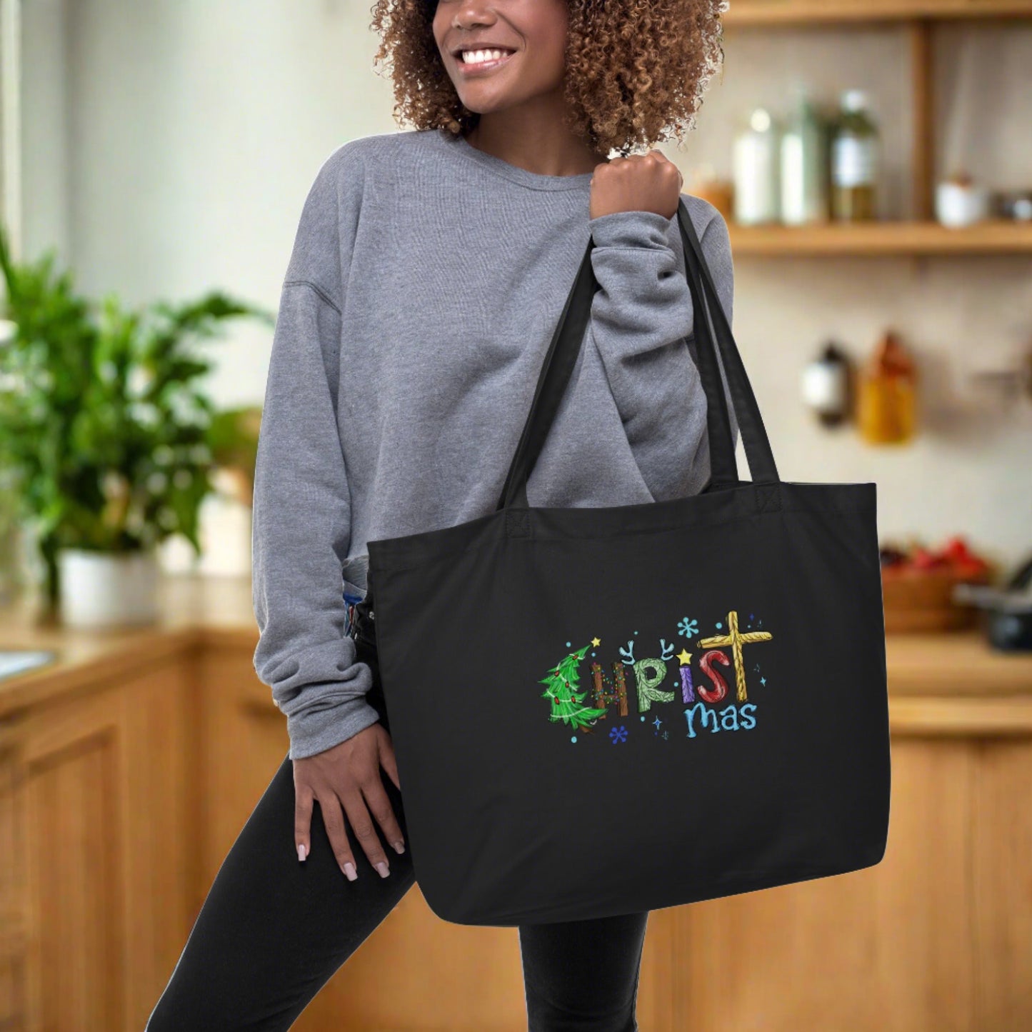 Christmas Large organic tote bag