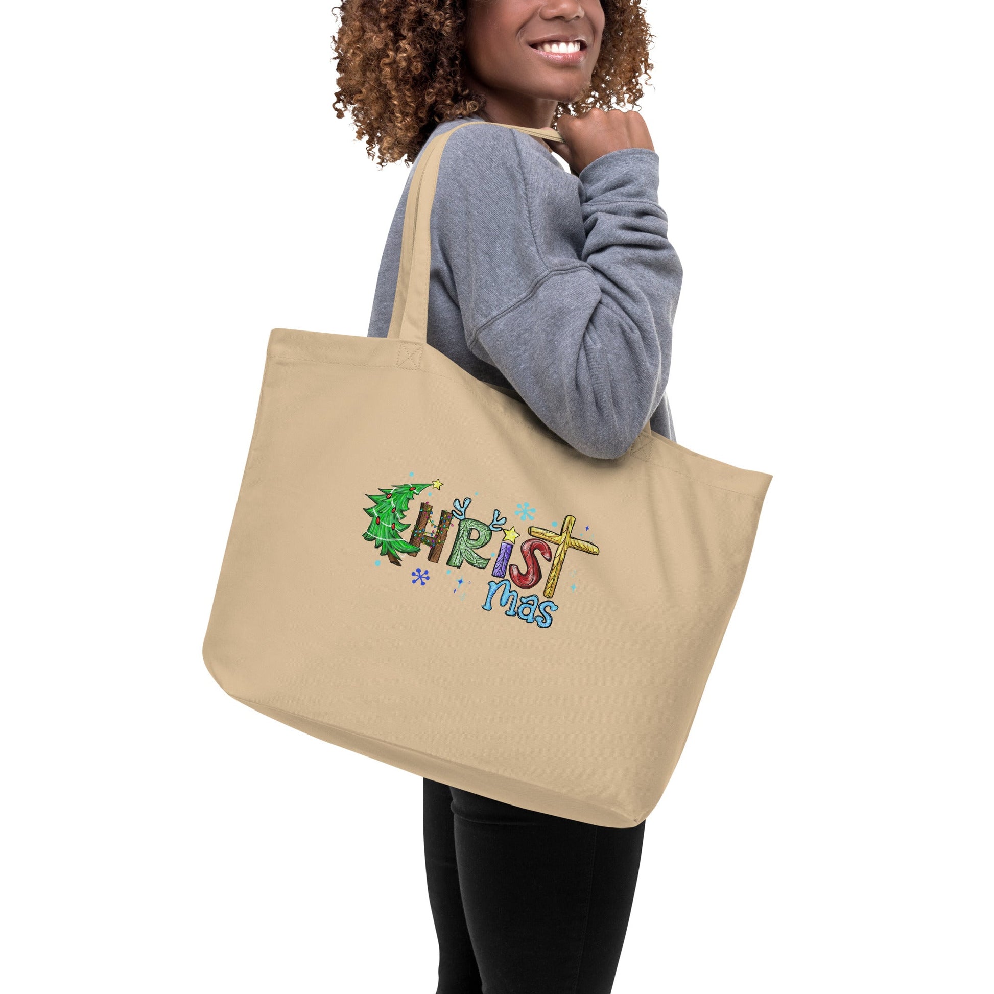 Christmas Large organic tote bag