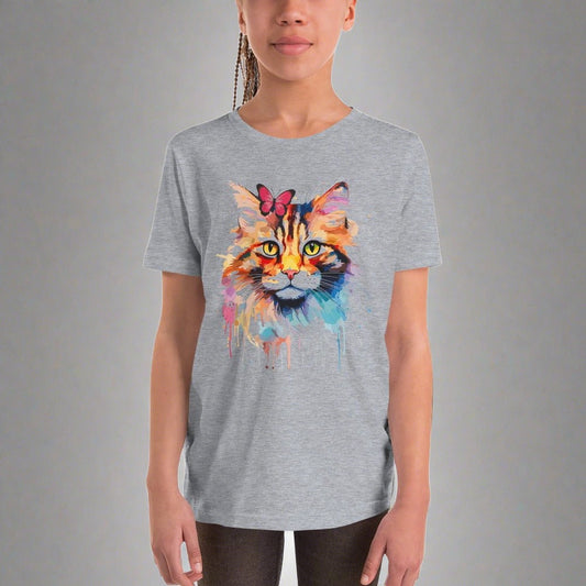 Colorful Cat Watercolor Tee