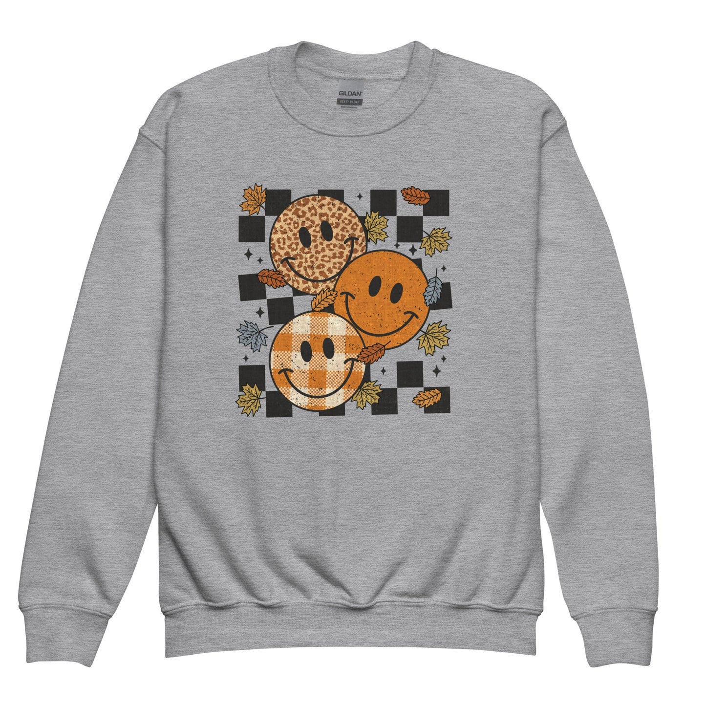 Fall Happy Face Youth Sweatshirt