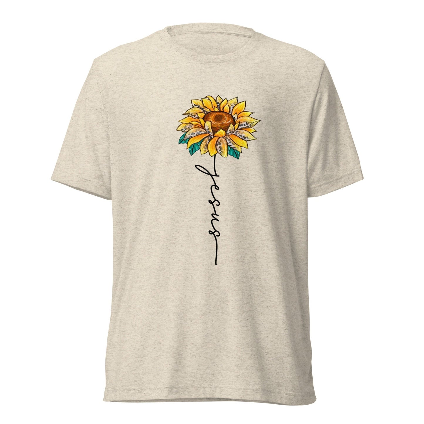 Jesus Sunflower Tri-Blend T-Shirt