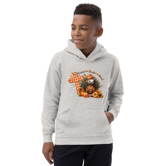 Kids Grateful Thankful Blessed Hoodie