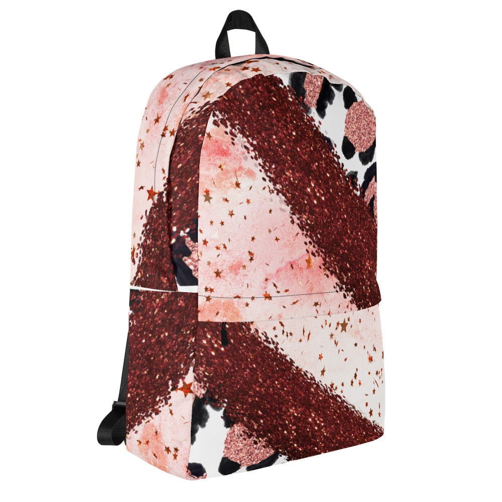 Pink Glitters Leopard Backpack