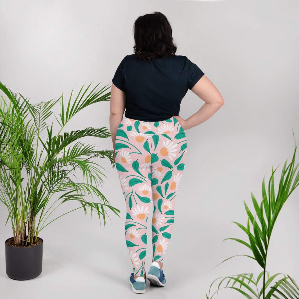 Plus Size Floral Leggings