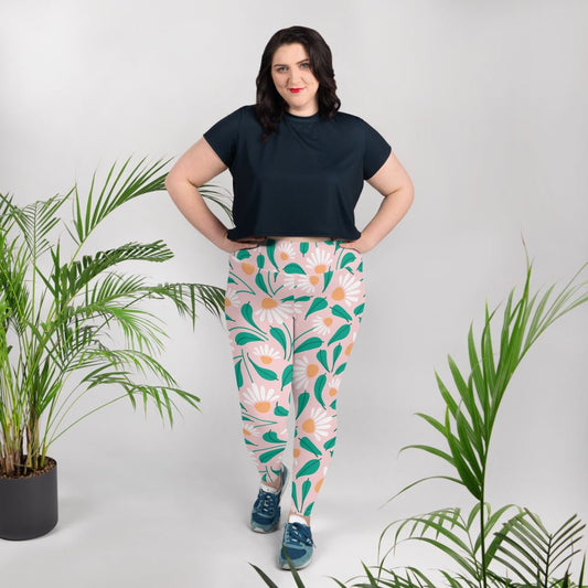 Plus Size Floral Leggings