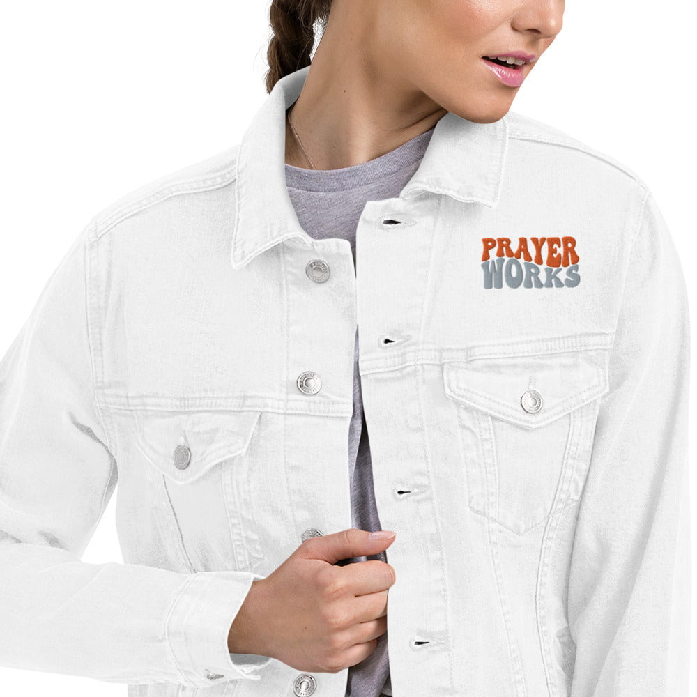 Prayer work denim jacket