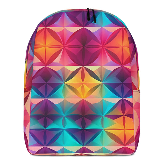 Rainbow-Gradient Minimalist Backpack