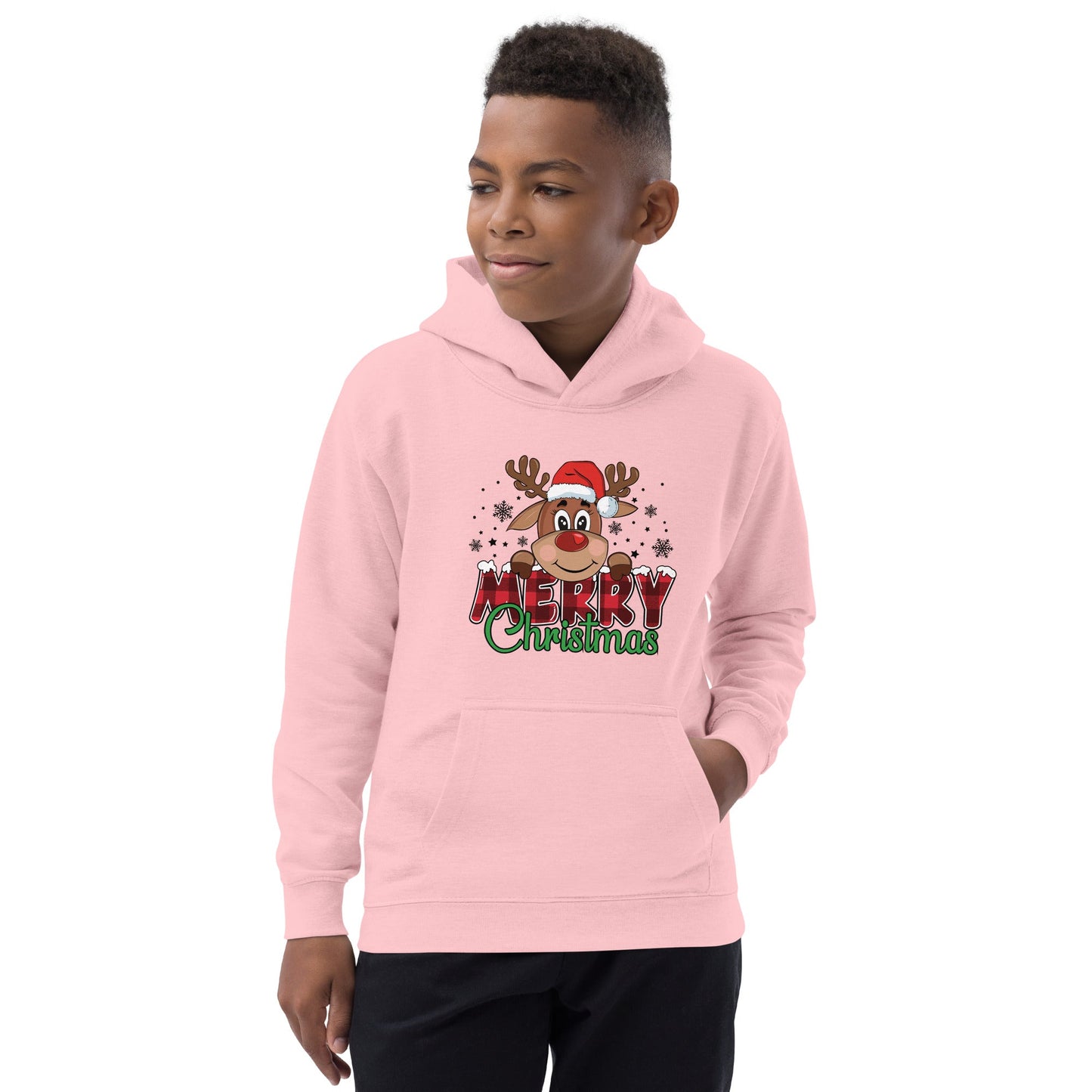 Reindeer Merry Christmas Kids Hoodie