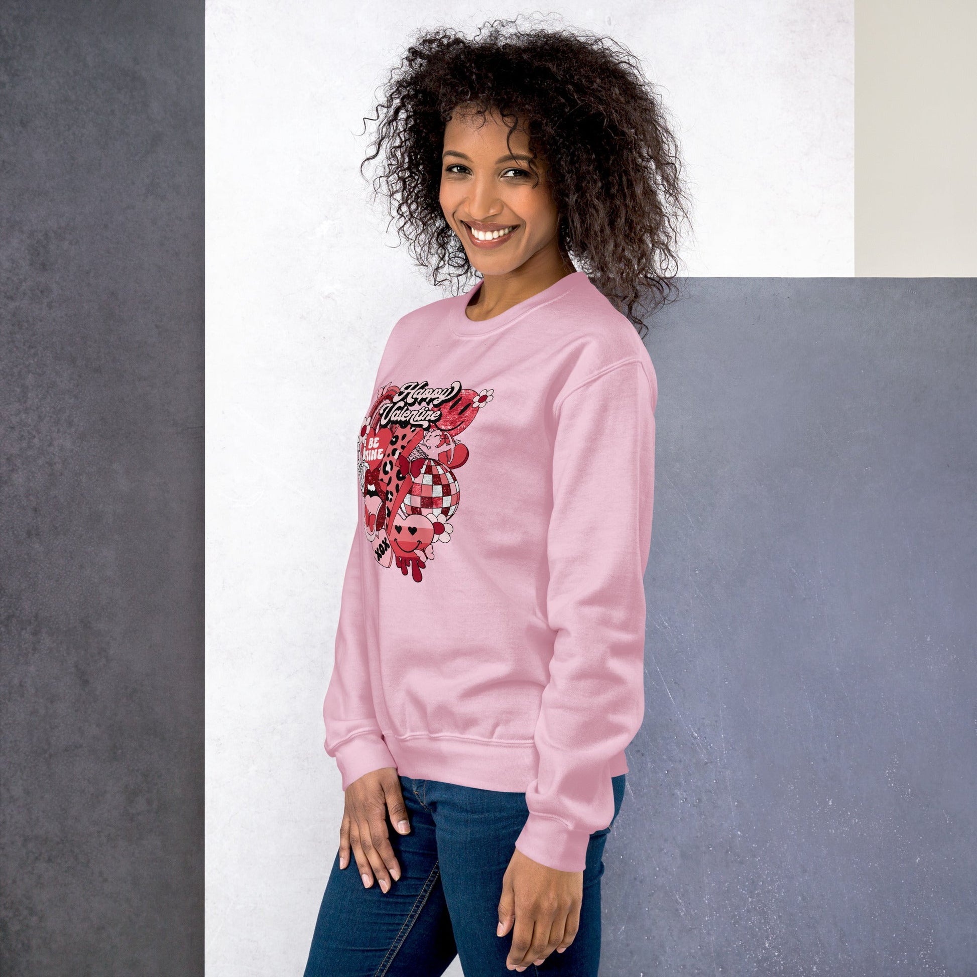 Retro Happy Valentine Mix Sweatshirt