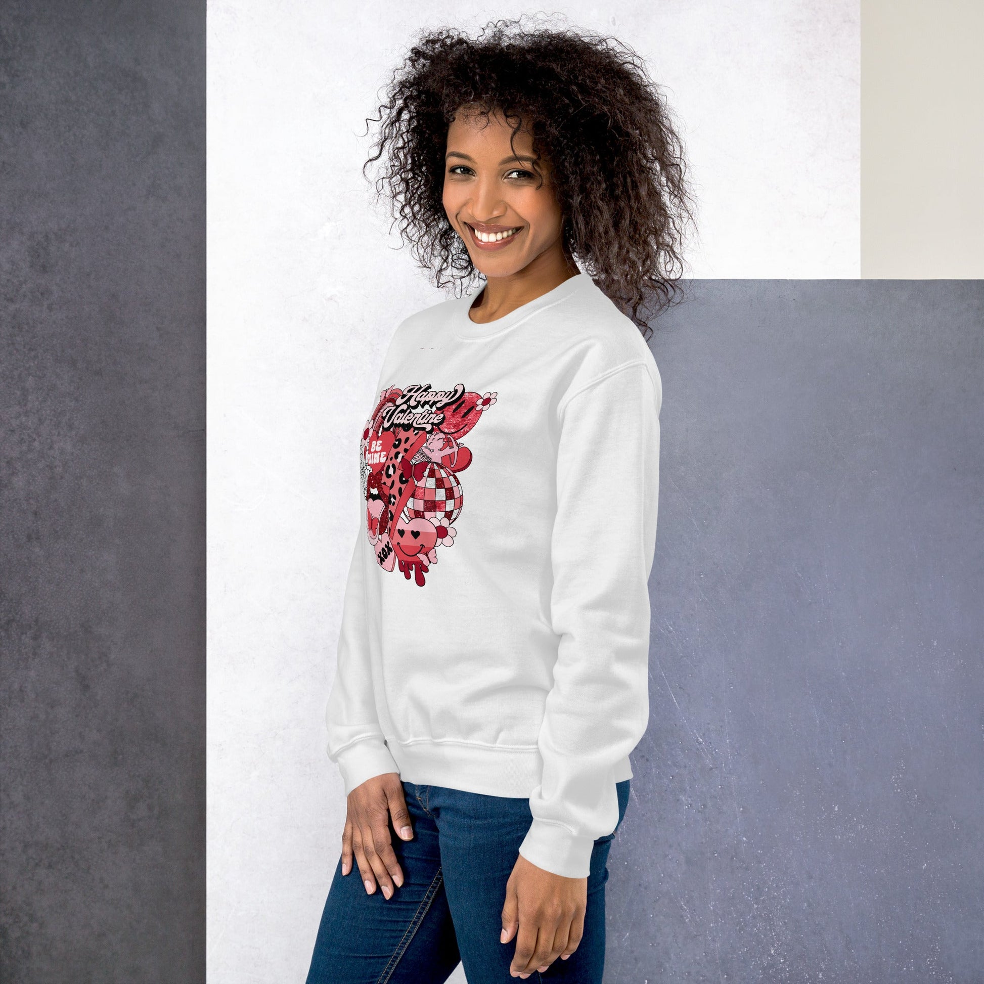 Retro Happy Valentine Mix Sweatshirt