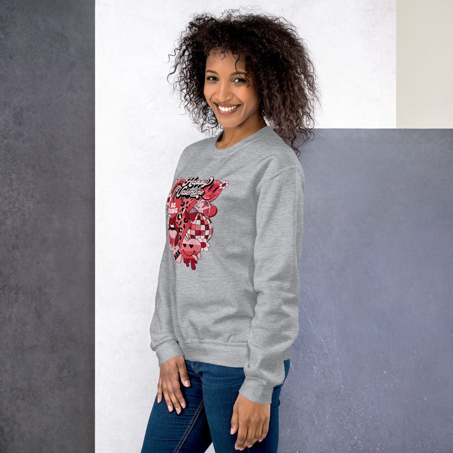 Retro Happy Valentine Mix Sweatshirt